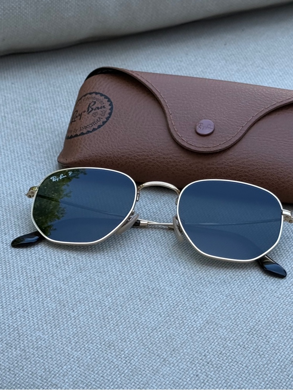 Ray-Ban Hexagonal Flat Sunglasses (51021) - Polarized - NWOT - Picture 2 of 15